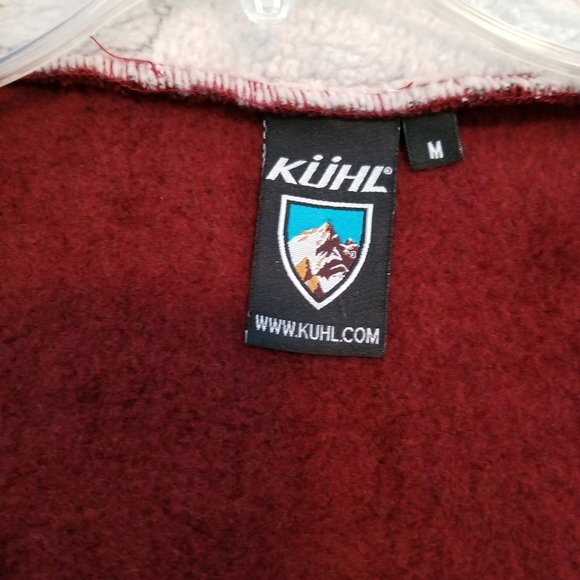 Kuhl red fleece trim full zip hooded jacket SZ Med - Picture 5 of 8